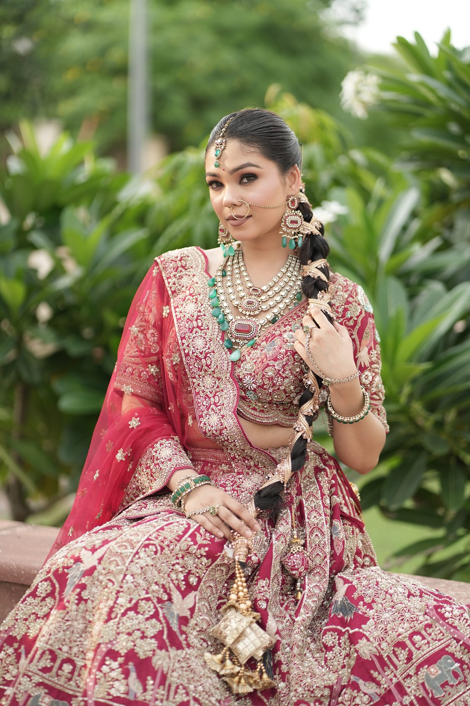 Elegant bridal look by professional makeup artist Jaipur